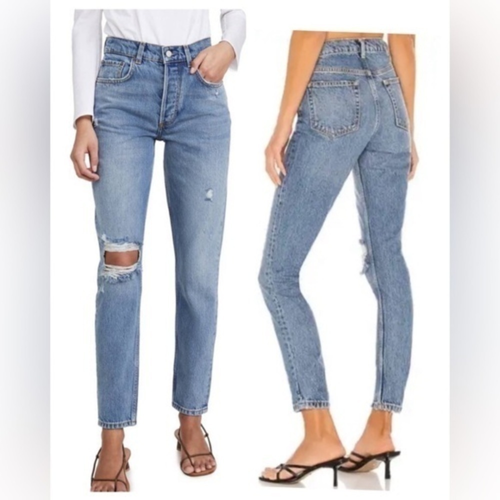 Boyish by HER The Billy High Rise Skinny Jeans Blue Size 27